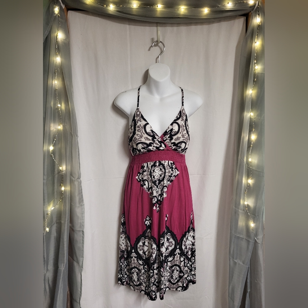 Cute pink summer spaghetti strap dress by INC